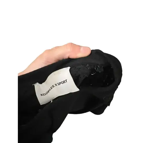 The Kooples COTTON CONTRASTING BAND LOOSE BLACK T SHIRT Size small