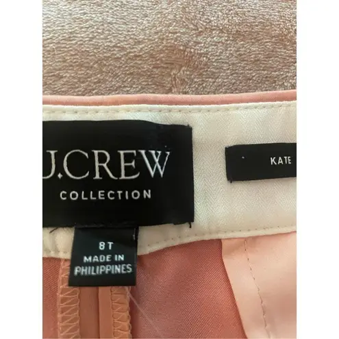 NWT JCrew Kate Straight Leg Satin Dress Pants Peach Pink 8T Size undefined
