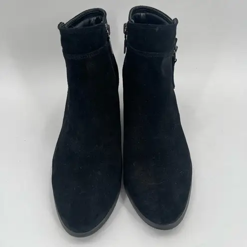 Blondo Boots Size 8 Isaac Waterproof Suede Black Heeled Ankle Winter Fall Casual