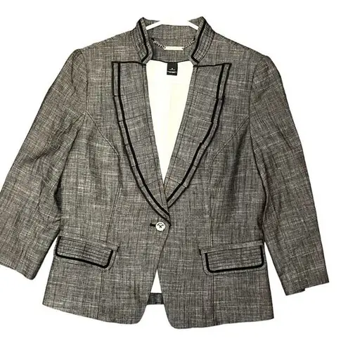 White House | Black Market  Womens Size 8 Black & Gray Blazer