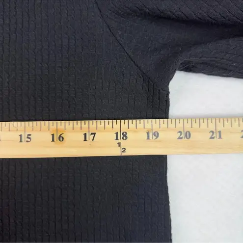 Soft Surroundings Nellie Tunic Black V-Neck Knit Stretch Long Sleeve Size Medium