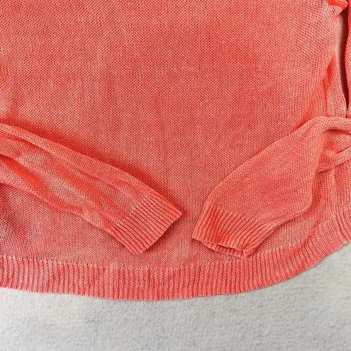 J Crew Oversized 100% Linen Pullover Women Small Long Sleeves Beach Travel Pink