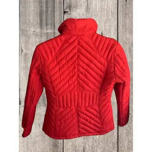 Kenneth Cole  Red Full Zip Long Sleeve Quilted Side Pockets Down Puffer Jacket XL