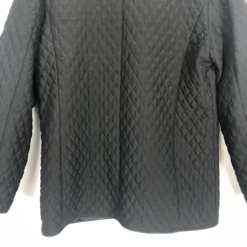 Marvin Richards Vintage Quilted Black Jacket Size Large