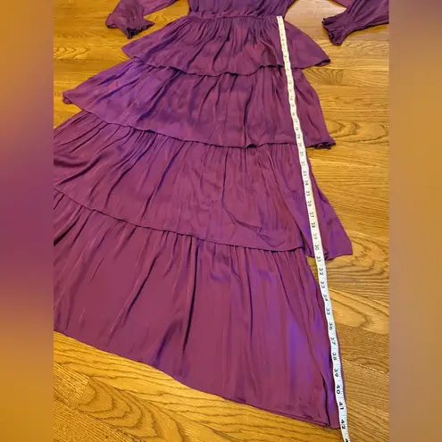 Strut & Bolt Tiered satin maxi dress in Purple