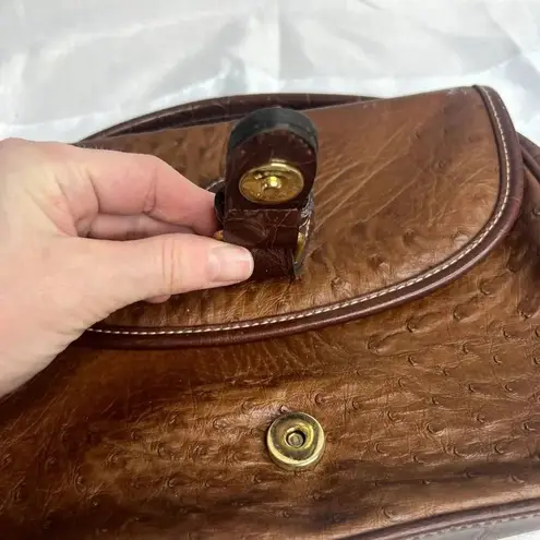 Carryland USA Faux Croc Satchel Purse Vintage Brown