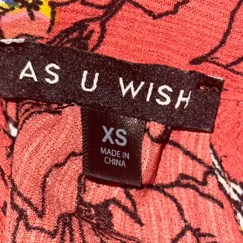 Wish As U Floral Keyhole Cropped Jumpsuit