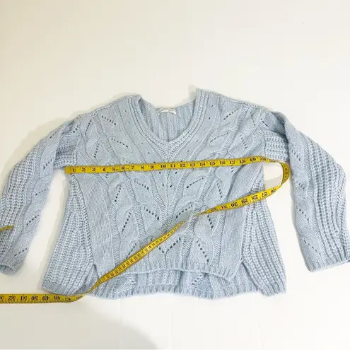 Anthropologie  Ramona Cable Knot Crop Sweater Blue, XS