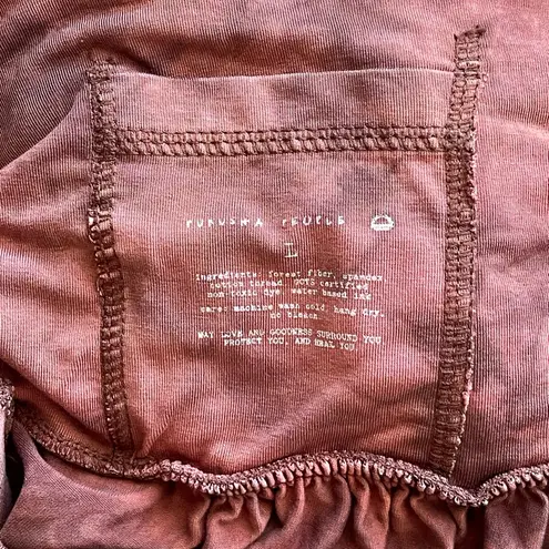 Purusha People Omen Top Genie Pants Set Tencel Natural Mystic Mahogany Large EUC Brown