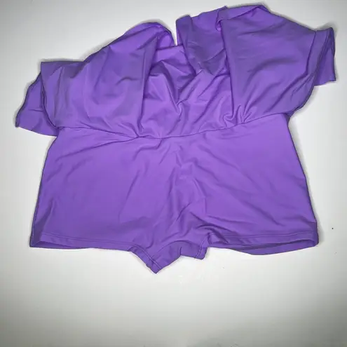 Two Piece Purple Swim Skirt New L Size L