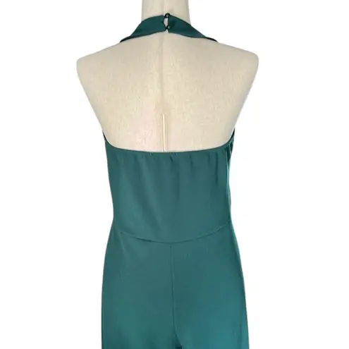 Pretty Little Thing  Emerald Green Halter Jumpsuit