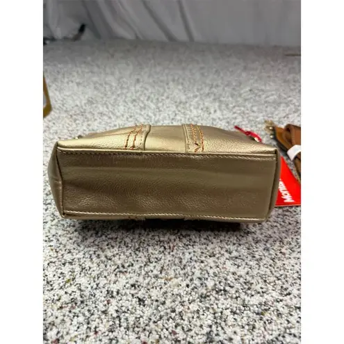 Montana West Gold Crossbody Bag with Wide Guitar Strap