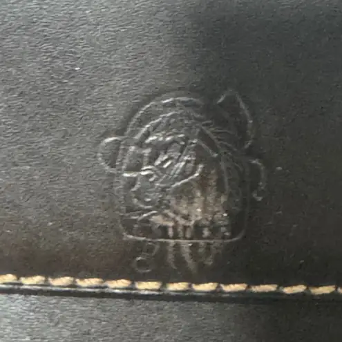 Rare Lauren Ralph Lauren Equestrian Brown Logo Leather Bifold Wallet