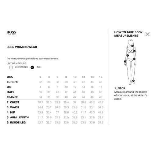 Hugo Boss Epona Midi Dress w/Ruched Left Waist Navy White EXCELLENT! Retail $398