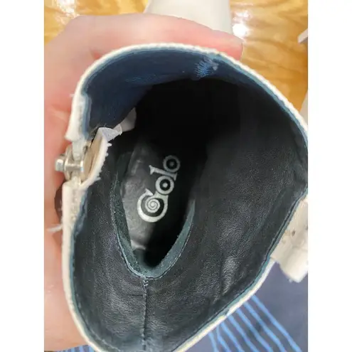 Golo Tombstone Western Boots Women's 6.5 Beige Leather Slip On Pointed Toe S13