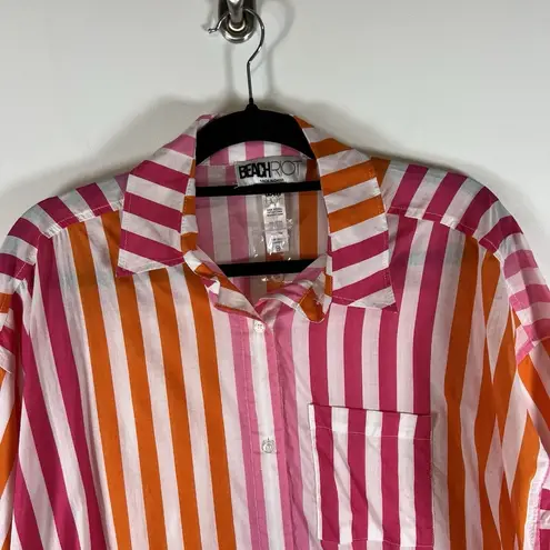 Beach Riot Alexa 100% Cotton Swimsuit Cover-Ups Size Small/Medium Striped