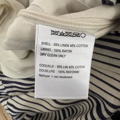 Anthropologie Harlyn Women's Striped Jumpsuit Size S Linen Blend Multicolor