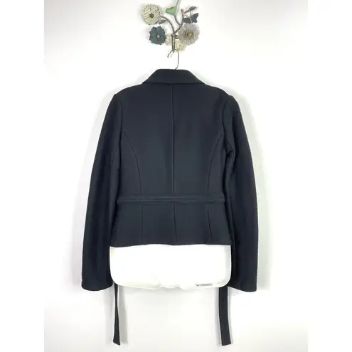 Theory  Women's Daisy B Comfort Wool Blend Jacket Black Size P (XS) Tie Waist