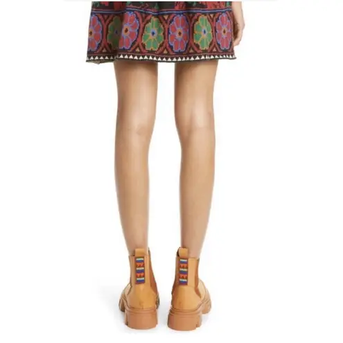 Farm Rio Women's Lug Chelsea Boots Size 7 Beaded Chelsea Tan