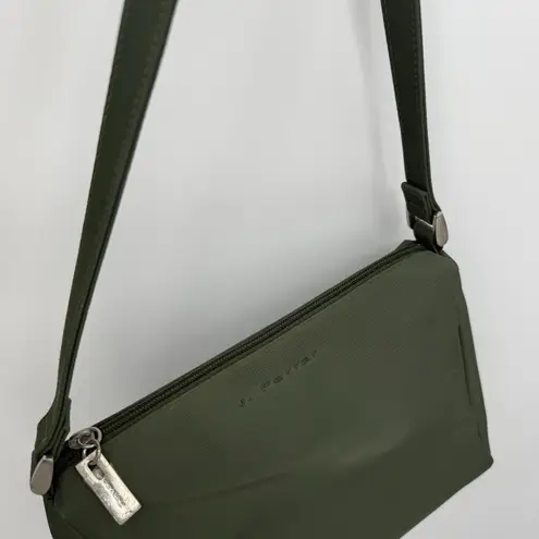 Jacqueline Ferrar Olive Green Nylon Shoulder Bag Y2K Travel