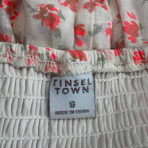 Tinseltown Women's Multicolor Floral Printed Corset Tiered Mini Dress Size S