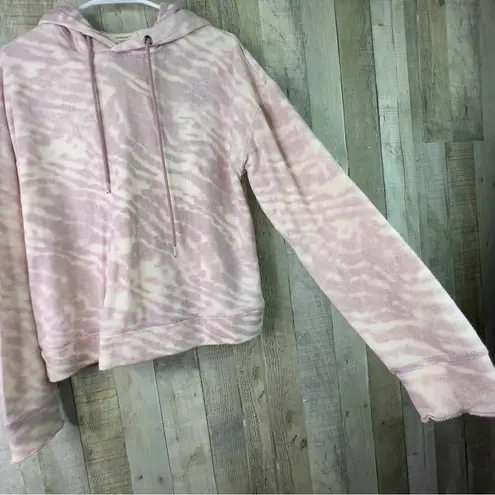 Jak & Rae Large Purple/Pink/White Tie Dye Long Sleeve Drawstring Hoodie Pink