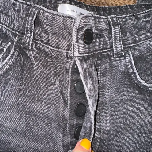 ANINE BING BUTTON FLY CHARCOAL JEANS 23