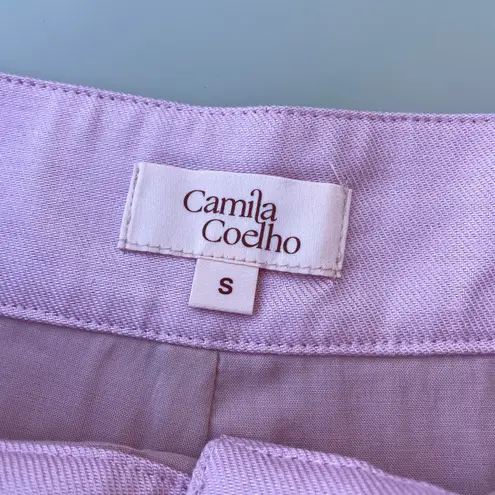 Camila Coelho Pedrina high rise shorts in pink lemonade size S small NWOT
