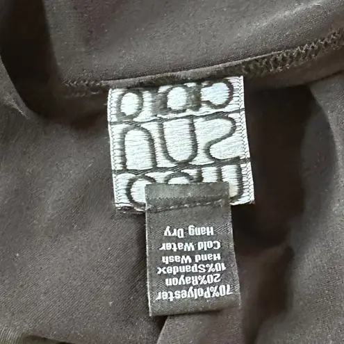 Clara Sun Woo Black Asymmetrical Seam Tunic Top Size XL