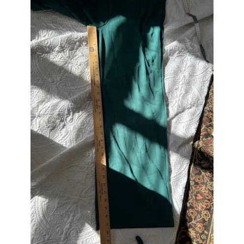 Blue Rain  Jumpsuit Mock Neck Flutter Sleeve Wide Leg Green Women's Size L - Image 8