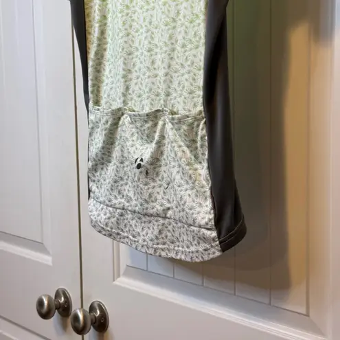 Bontrager Cycling‎ Jersey Palm Print Lime Green Gray Short Sleeve Bike Top # Size M