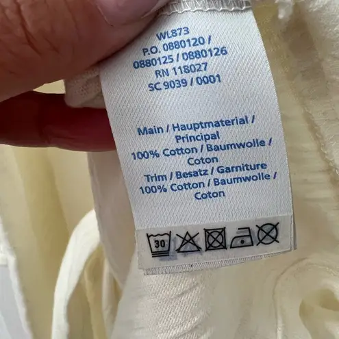 Boden White Tunic Dress with Colorful Embroidery (Size US 10)