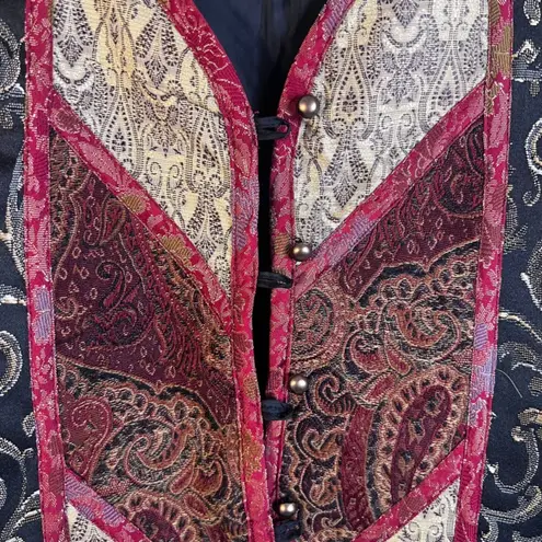 White Stag Brocade Jacquard Mixed Print Vest Western Country Bold Size MD**