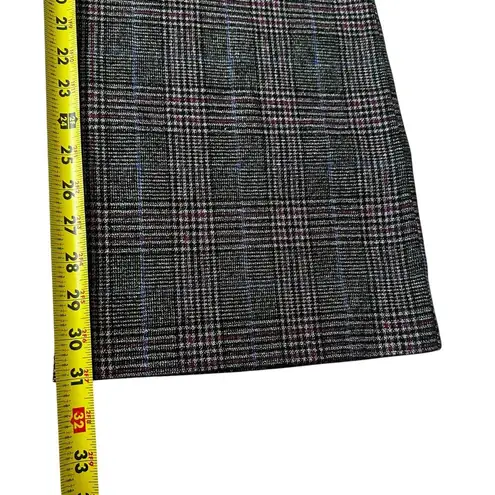 Veronica Beard Black Multicolor Plaid Wool Blend Dress Pants Women Sz 10 | 68-37