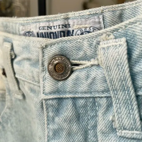 NWT NOS Vintage 90s Union Bay High Rise Tie Dye Denim Shorts Blue Size 2