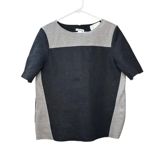 Helmut Lang  Color block Wool Bateau Neckline T-Shirt Size Large - Image 9