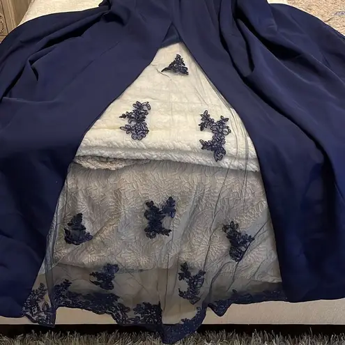 Hebeos Women's Formal Dress Mermaid Lace Bridesmaid Gown Navy Blue Size …