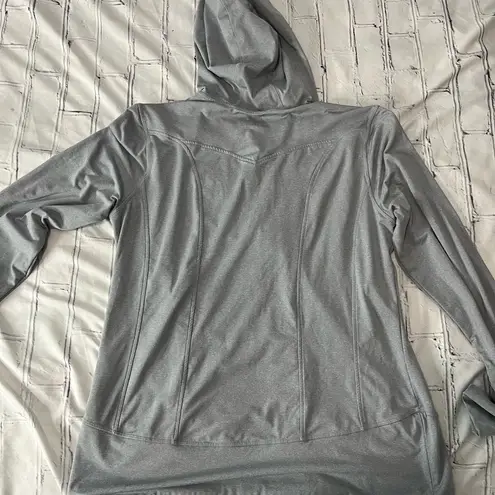 Free Country Gray Full Zip Hoodie Hooded Lightweight Jacket Women’s XL Lightwght