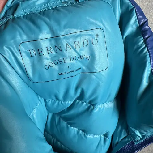 Bernardo  Large Womens Vest Goose Down Puffer Blue Sleeveless Zip Packable - Image 10