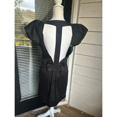 French Connection NWT  Lolo Cutout Bow Back Dress Black Size 12