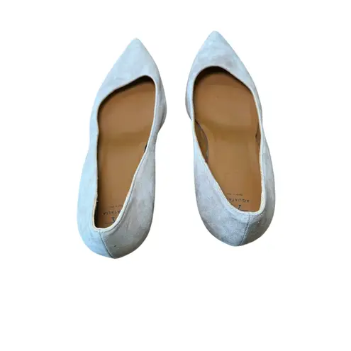 Aquatalia Women's Suede Leather Pointed Toe Kitten Heels Made in Italy Size 9.5