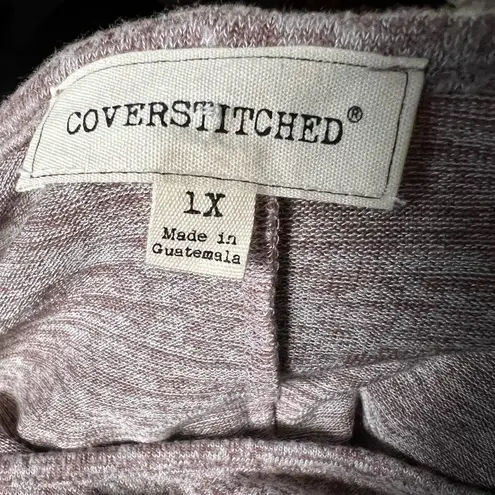 Coverstitched NWT Cold shoulder sweater