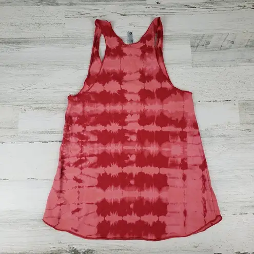 American Apparel NWOT  Custom Red Bleach Tie Dye Box Tank Top Women's Size Medium