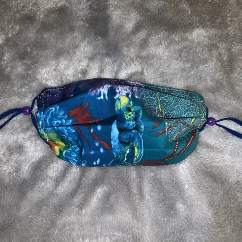 Handmade Fabric Face Mask Under the Sea Turtle Reversible