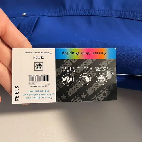 Scrubstar NEW!! Ultimate Stretch Electric Blue Scrub Top