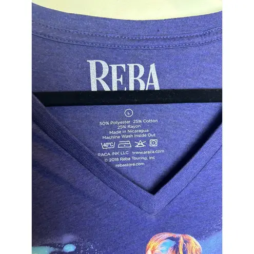 Reba McEntire Band Tee Size Large Fitted V Neck Women Concert Country