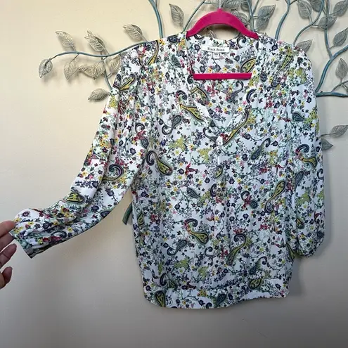 Black Rainn multicolor long sleeve top Sz L EUC