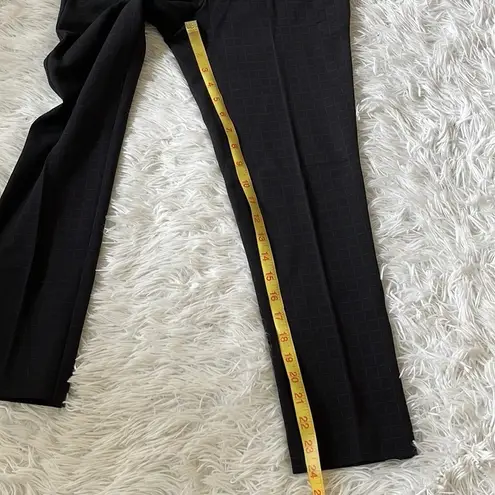 Amanda & Chelsea New Alex Windowpane Print Ankle Pants BLACK/BLUE size 4P