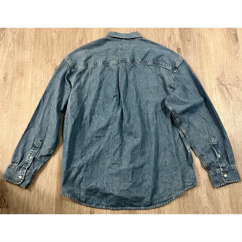 Gap  Classic Blue Denim Long-Sleeve Shirt for Men