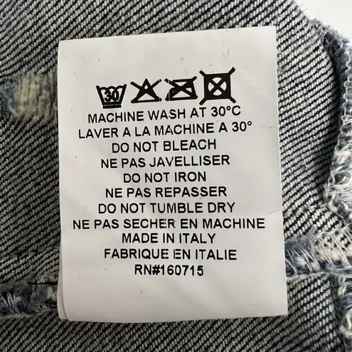 Retrofête Retrofete Megh Strapless pleated Denim Mini Dress Marble Sky Button Front XS